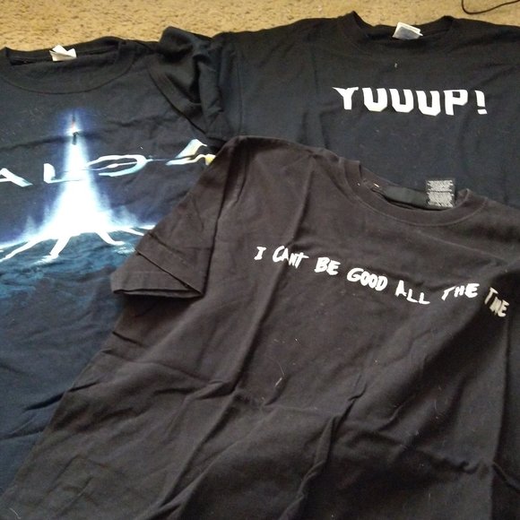 Jerzees Other - BUNDLE 3 CHARACTER T-SHIRTS - HALO 4/YUUUP/CAN'T BE GOOD M/L